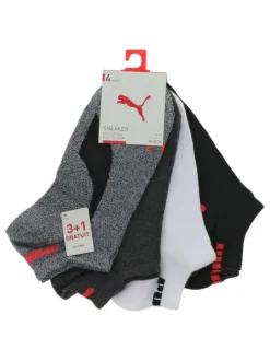 4 paires de Chaussettes basses unies noir taille basse