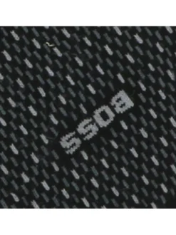 2 paires de chaussettes hautes noires imprimées et logo brodé