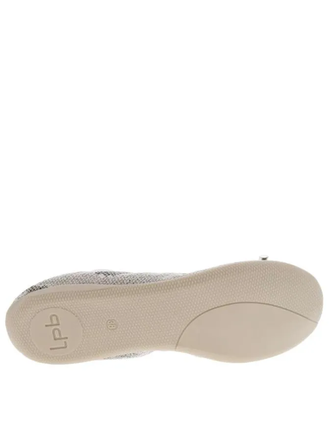 Ballerines beiges avec un imprimé serpent et une bande élastiquée