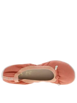 Ballerines orange avec une bande élastiquée et un décolleté simple