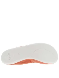 Ballerines orange avec une bande élastiquée et un décolleté simple