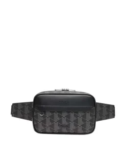 Banane gris anthracite à imprimé urbain et avec une sangle ajustable