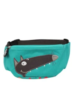 Banane Loup verte en polyester avec une fermeture zippée et un clip d'attache