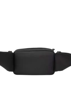 Banane noire unie avec une sangle ajustable et multiples poches