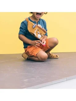Banane caramel à imprimé tête de tigre avec taille ajustable et fermoir clic-clac