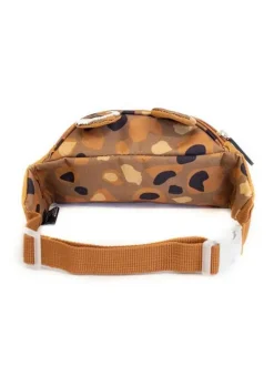 Banane caramel à imprimé tête de tigre avec taille ajustable et fermoir clic-clac