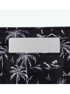 Banane kaki unie réversible avec un côté noir à motif palmier et sangle réglable