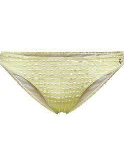 Bas de maillot de bain jaune pâle à imprimé vichy