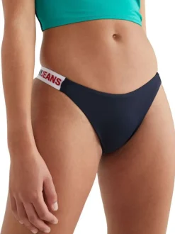 Bas de maillot de bain multicolore avec logo autour de la bande élastiquée