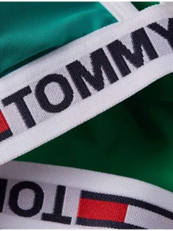 Bas de maillot de bain multicolore avec logo autour de la bande élastiquée