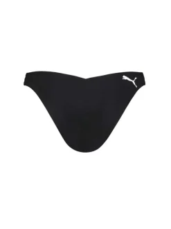 Bas de maillot de bain noir fantaisie échancré en forme de V à l'avant