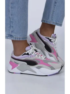Baskets basses fille RS-X³ TWILL AIRMESH perle et rose