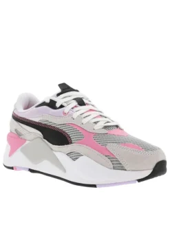 Baskets basses fille RS-X³ TWILL AIRMESH perle et rose
