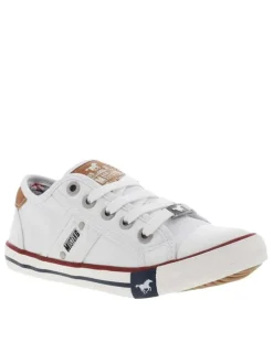 Baskets basses mixte enfants en coton blanc
