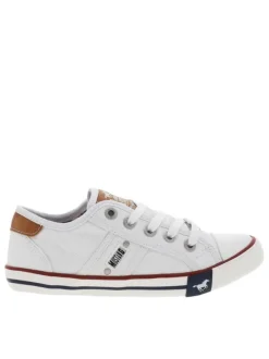 Baskets basses mixte enfants en coton blanc