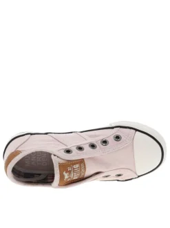 Baskets basses mixte enfants en coton rose