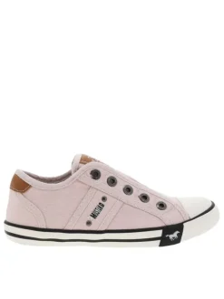 Baskets basses mixte enfants en coton rose