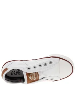 Baskets basses mixte enfants en coton blanc