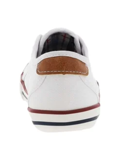 Baskets basses mixte enfants en coton blanc