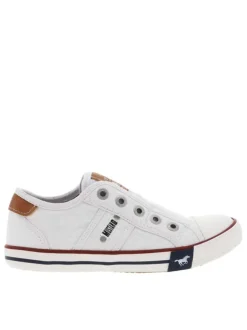 Baskets basses mixte enfants en coton blanc