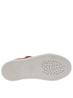 Baskets basses rouges pour garçon en cuir DJROCK GARÇON