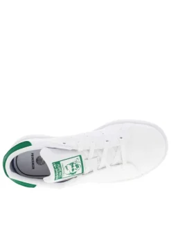Baskets basses Stan Smith blanches à lacets plats blancs