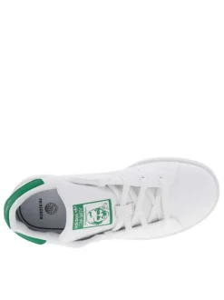 Baskets basses Stan Smith blanches à lacets plats blancs