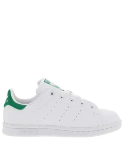 Baskets basses Stan Smith blanches à lacets plats blancs