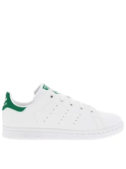Baskets basses Stan Smith blanches à lacets plats blancs