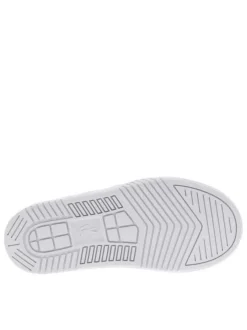 Baskets basses tennis en cuir blanches avec 3 bandes auto-agrippantes