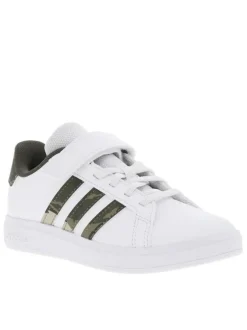 Baskets basses tennis Grandcourt 2.0 blanches et imprimé camouflage