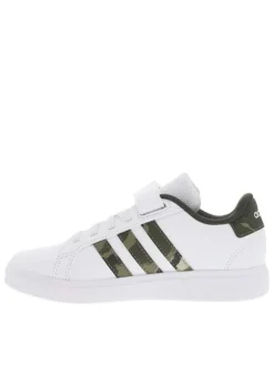 Baskets basses tennis Grandcourt 2.0 blanches et imprimé camouflage