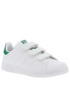 Baskets blanches à bandes auto agrippantes STAN SMITH