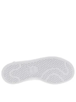 Baskets blanches à talon plat et bandes auto-agrippantes STAN SMITH