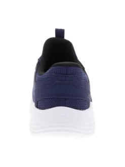 Baskets bleu marine à semelle plate avec une fermeture slip-on