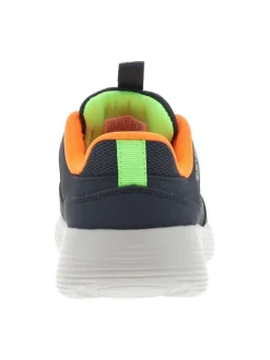 Baskets de running bleues à talon plat avec une fermeture slip-on