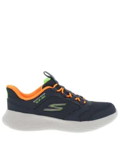 Baskets de running bleues à talon plat avec une fermeture slip-on