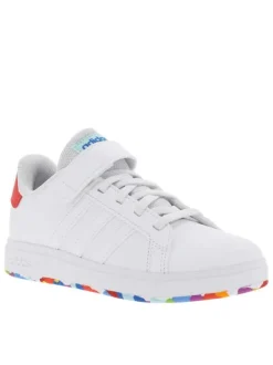 Baskets Grand Court 2.0 El K blanches avec lacets et bande auto-agrippante