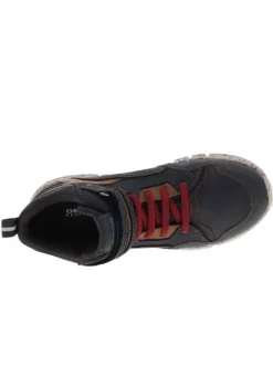 Baskets montantes garçon en cuir FLEXYPER marine
