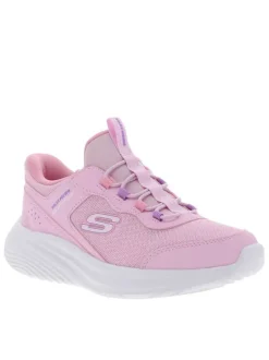 Baskets roses avec une semelle plate et une fermeture slip-on