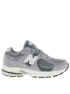 Baskets running 2002 grises à talon plat avec un empiècement nubuck