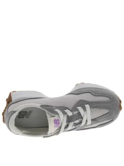 Baskets running 327 violettes à talon plat avec gros logo violet brodé