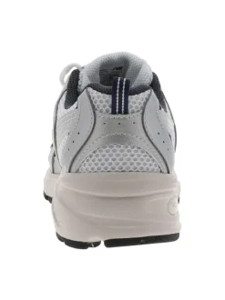 Baskets running blanches à talon plat en maille sur le pourtour
