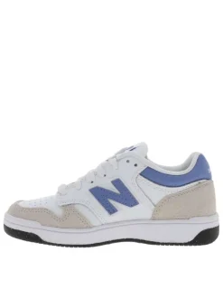 Baskets running blanches avec des talons plats et des lacets plats