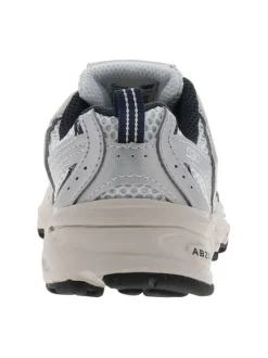 Baskets running blanches à talon plat et en mesh sur le pourtour