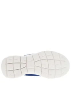 Baskets running bleues avec des détails jaunes et à fermeture slip-on