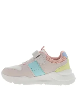 Baskets running multicolores à talon plat avec un bande auto-agrippante