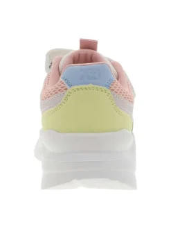 Baskets running multicolores à talon plat avec un bande auto-agrippante