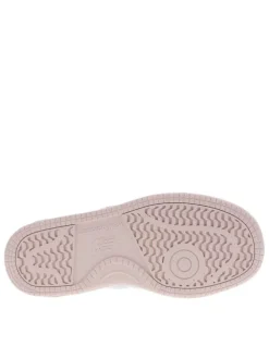 Baskets skate en cuir blanches avec empiècements effet chrome et lacets plats