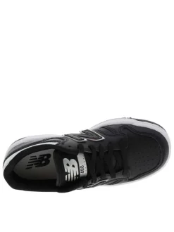 Baskets skate en cuir noires avec empiècements effet chrome et lacets plats